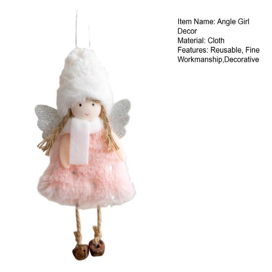 Nice-looking Christmas Angel Doll Smiling Face Lanyard Scene Layout