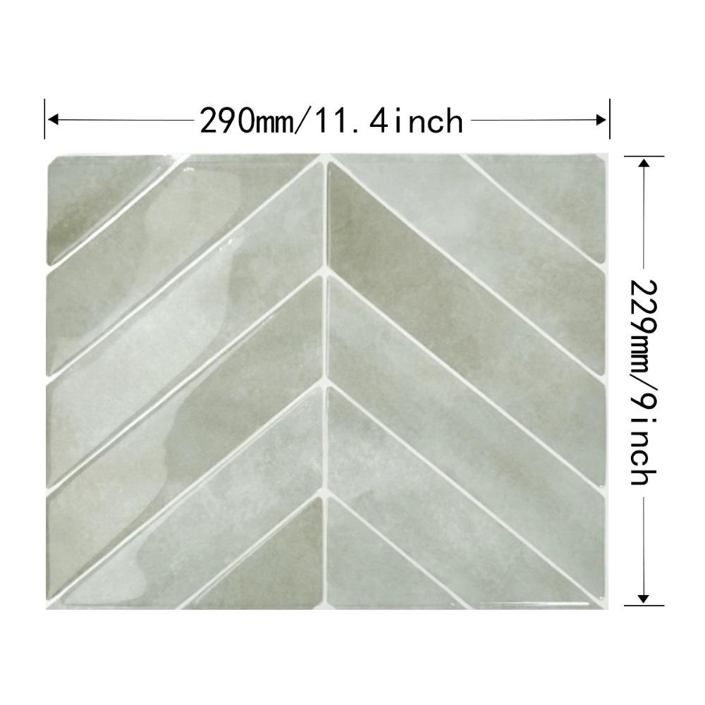 Self-adhesive Wallpaper 11.4" x 9" Stick Tile Peel and Stick Backsplash  for Kitchen Bathroom