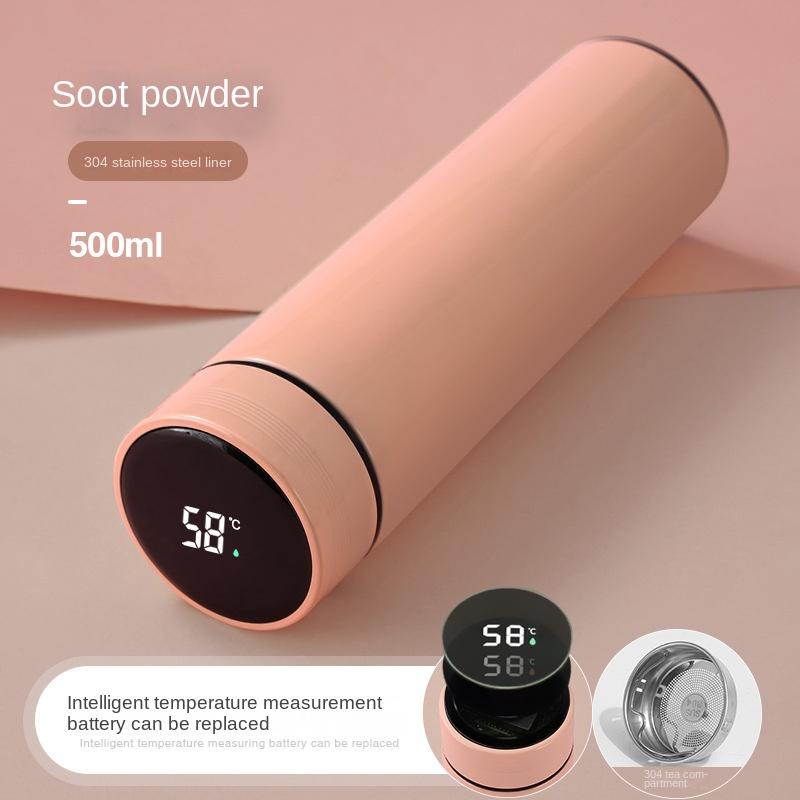 304 Stainless Steel Thermos Cup Smart Display Vacuum Water Cup for Men and Women Students High Value Office Cup