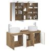 Bathroom Cabinet Set 4 pcs Artisan Oak Wood Based Material