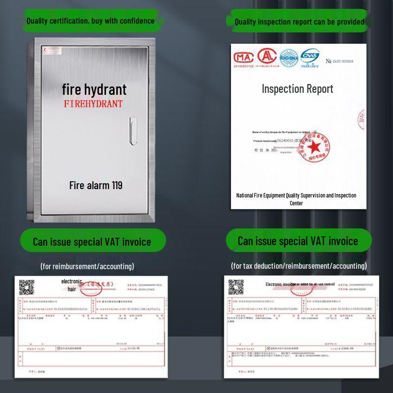 201 Stainless Steel Fire Hydrant Box - Indoor/Outdoor Thickened Fire Equipment Storage Box