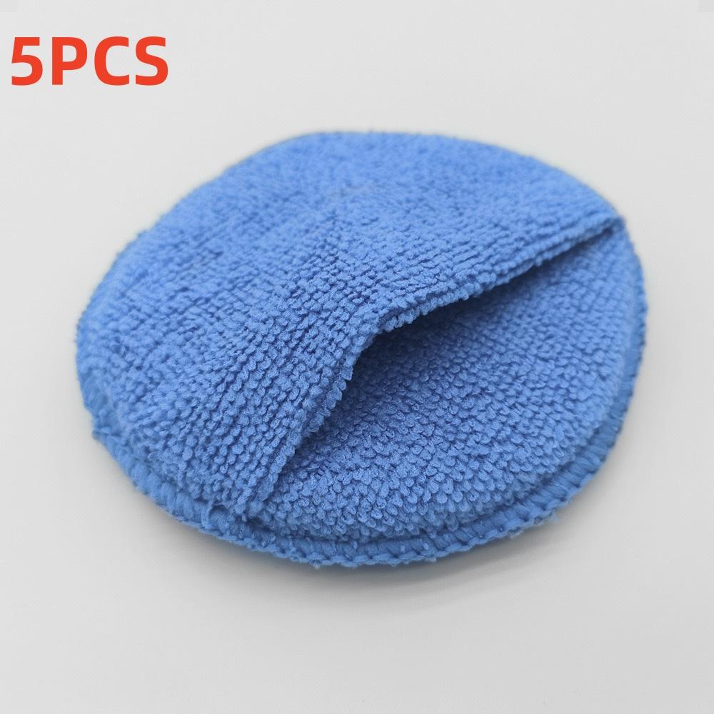 10/1PC Car Detailing Applicator Pads Car Care Waxing Polish Sponges Soft Microfiber Round Pocket Foam Sponges Car Cleaning Tools