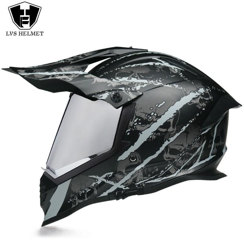 Full Face Motorcycle Helmet With Dual Visors Off-Road Rally Highway Riding Unisex All-Season ABS S M L XL