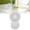 Mini Portable Pocket Fan USB Rechargeable Handheld Fan Speed Adjustable Small Desk Cartoon White Fanner