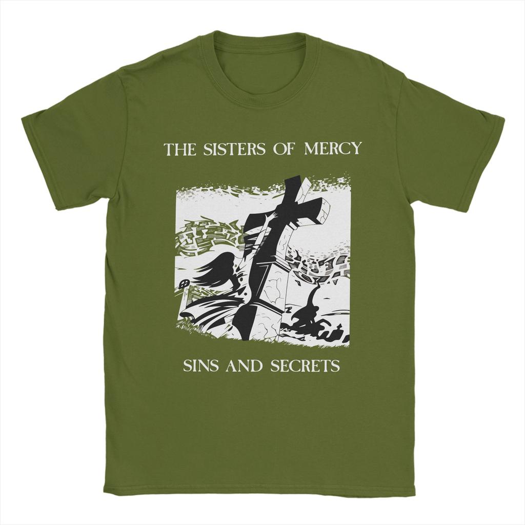 The Sisters of Mercy T Shirt Mens 100 Cotton Funny TShirt O Neck Tee Shirt Short Sleeve Clothing Summer