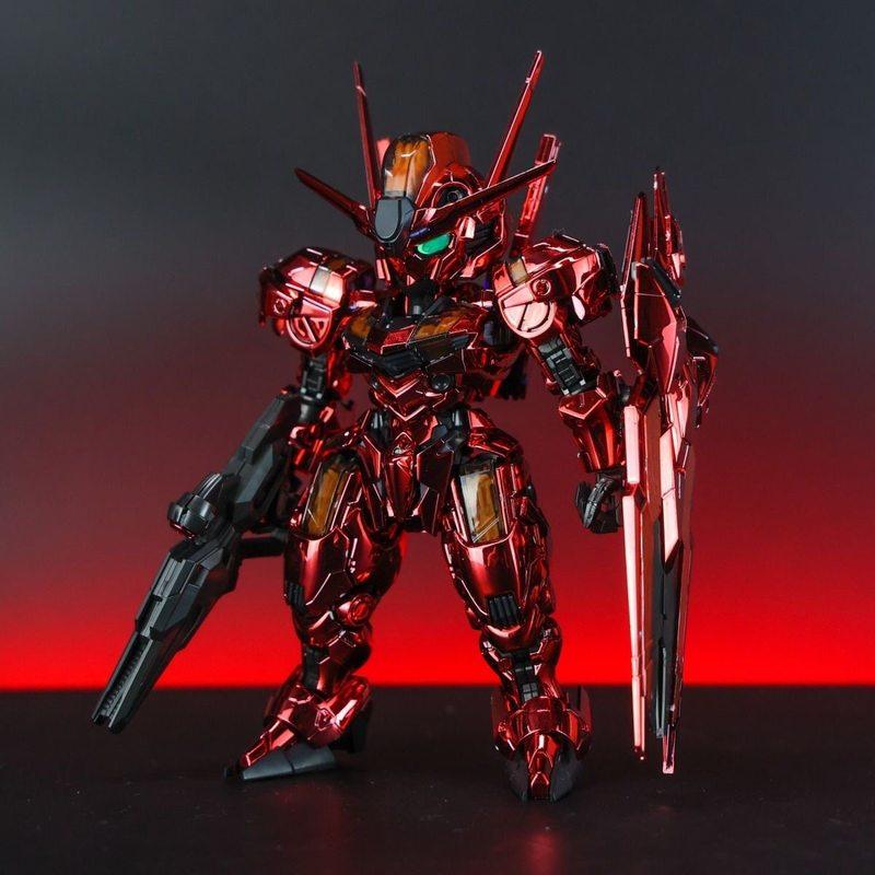 SUPA MGSD Gunpla Aerial Electroplated Chinese Red Assembly Model Kit Action Figure With Halo Effect Parts Collectible Toy Gifts