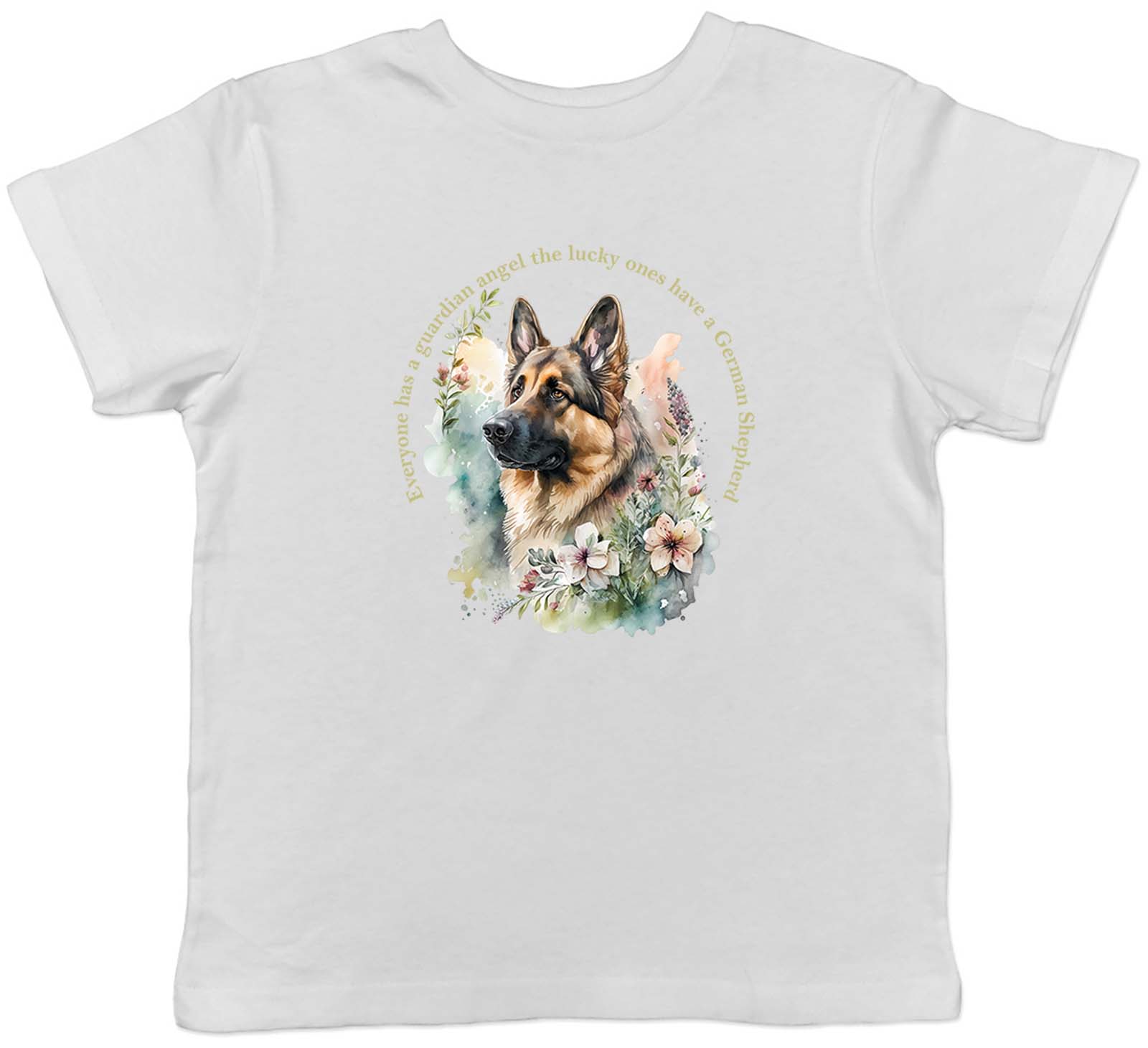 German Shepherd Kids T-Shirt Pet Dog Lover Guardian Angel Children Boy Girl Gift 120