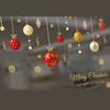 Waterproof Christmas Window Sticker Christmas Balls Holiday Window Decor  Glass Doors