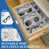 Sunglass Organiser 10 Slots Plush Glasses Display Tray Stackable Eye Wear Collection Storage Organizer for Home Display