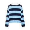 Spring 2026 Women's European & American Striped Lapel Knit Pullover Sweater