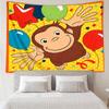Curious George Tapestry for Bedroom Aesthetic Classroom Tapestries Wall Hanging for Living Room Dorm Office,Ideal Creative Gift