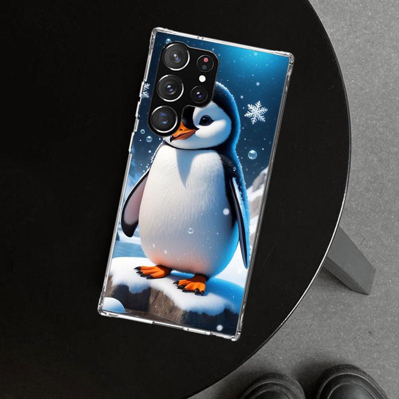 Penguins Love At The North Pole Phone Case Cover for Samsung Galaxy S26 S25 Edge S24 S23 Ultra S22 Plus S21 FE S20 + Art Customi