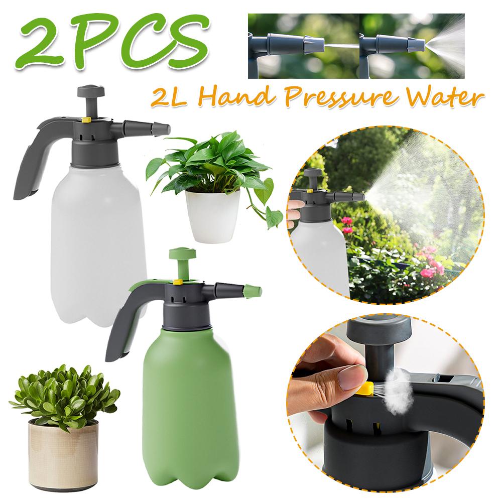 2PCS 2L Air Compression Garden Sprayer Sprinkler Air Pressure Spray Bottle Watering Can Sprinkler for Home Garden Lawn