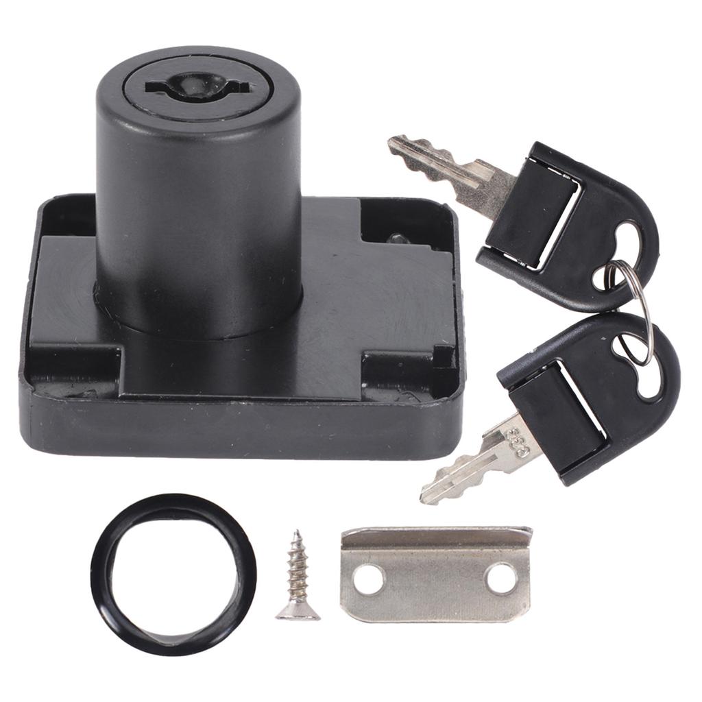 Cam Lock 19Mm Diameter 32Mm Length Black Zinc Alloy Drawer Lock for Office Files Cabinet Mailbox Desk Cupboard Tools Box Locker
