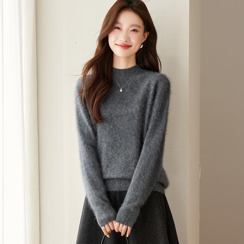 

Women s Cashmere Blend Mock Neck Sweater L