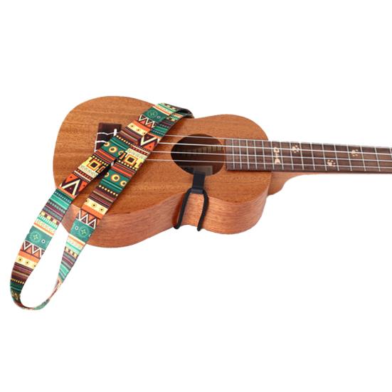 Adjustable Colorful Printing Ukulele Strap Belt with Hook Guitar Accessories