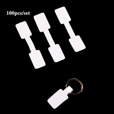 100Pcs Necklace Jewelry Sticky Bracelet Hang Size Display Tags Ring Sticker Paper Price Labels