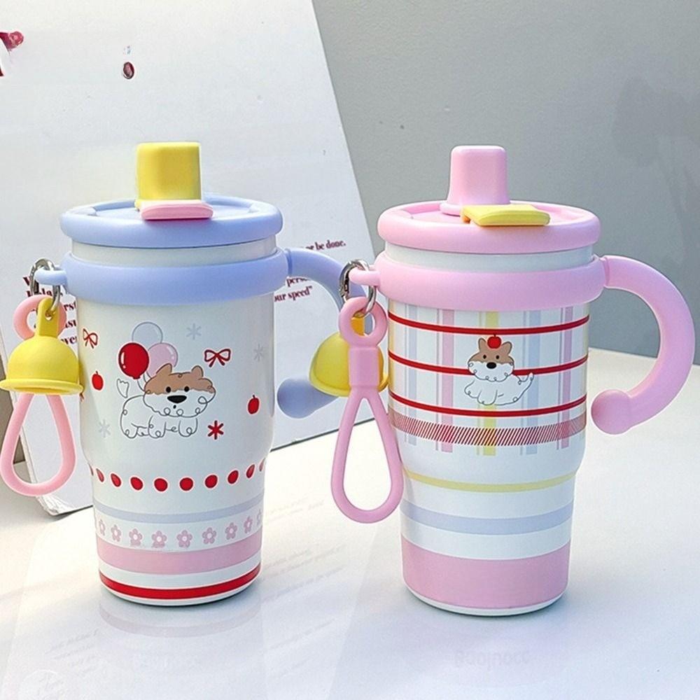 Leak Proof Outdoor Insulated Mug Creative Cartoon Vacuum Flask Cold Beverages Cups Office