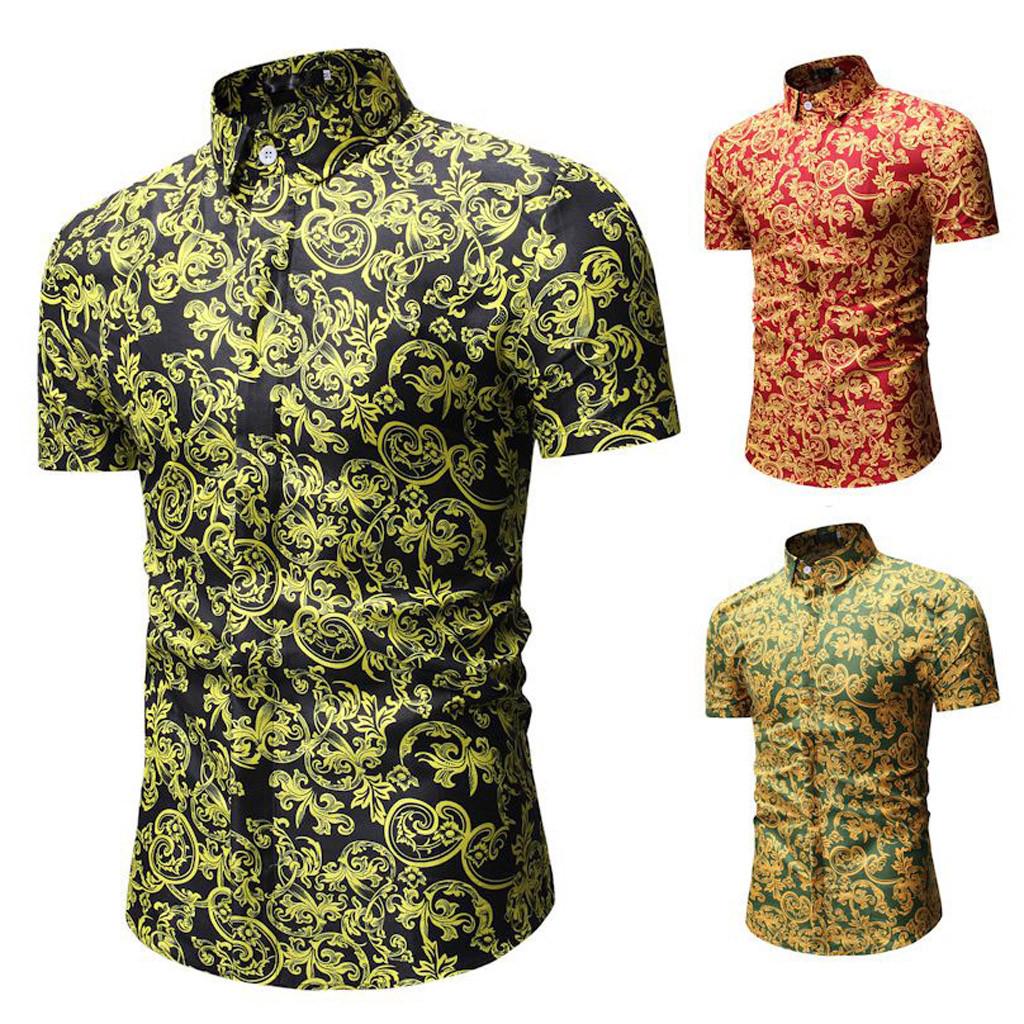 Fashion Mens Summer New Leisure Tops Letter Splicing Printing Short Sleeve T-Shirt Blouse