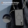 Applicable To Samsung S26ultra Matte Magnetic Mobile Phone Case with Lanyard Hole Anti-drop S25 Edge Fine Hole Protective Cover