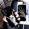 Funny X-Ray Hand Bones Soft Phone Case for Samsung Galaxy S26 S25 Edge S24 Ultra S23 Plus S22 S21 FE S20 Black Cover Back Shell