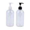 500Ml Refillable Pump Bottles Clear White Plastic Liquid Dispensing Bottle For Lotion Shampoo Soap Body Wash Travel Use