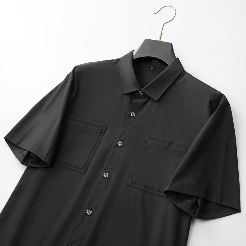 Men's Plus Size Business Casual Short Sleeve Shirt