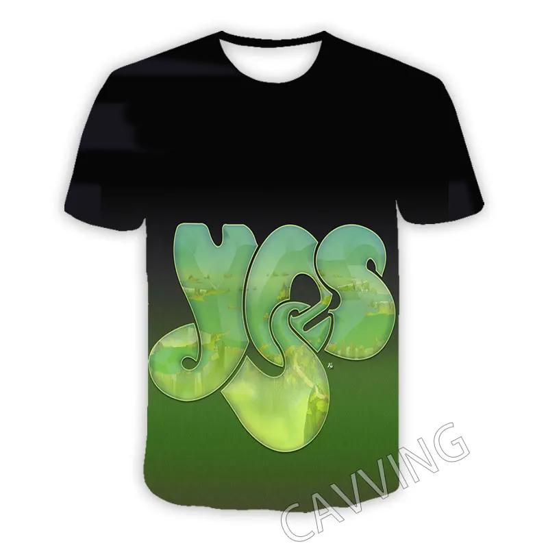 

YES Band 3D-друк Спортивна Дихаюча Швидкосохнуча Чоловіча Футболка Рок Хіп-Хоп Панк Хеві Метал Повсякденна Вулична Мода Коротка Рукава Верх L