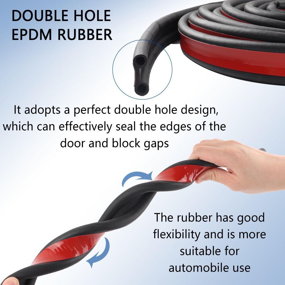 Durable 1m Car Weather Stripping Noise Insulation Waterproof Car Door Seal Strip Rubber Edge Guard Universal Fit