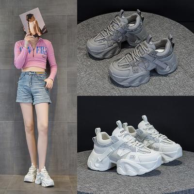 2512 Dad-Schuhe Damen Sommer Mesh atmungsaktiv vielseitig Dad-Schuhe Student Sport- und Freizeitschuhe