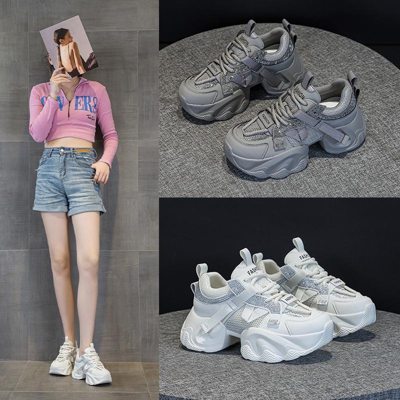 2512 Dad Shoes Women's Summer Mesh Breathable Versatile Dad Shoes Student Sports and Leisure Shoes