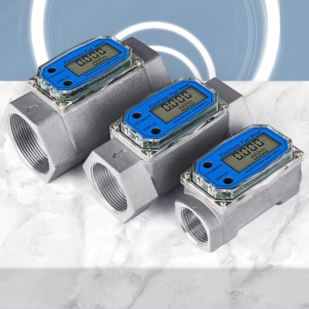 Aluminum Zinc Zinc Alloy Digital Flow Meter Portable Fuel Flow Meter Flow Sensor  Liquid Measurement