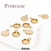 6/8/10mm Cabochon Base Tray Bezels Blank Setting For DIY Blank Pendant Trays Supplies For Jewelry Making Accessories