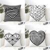 Geometric Heart Decor Pillow Case linen pillow case sofa home decor cushion cover cushion cove