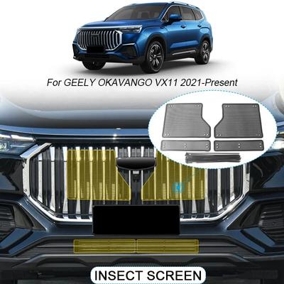 4PCS Auto insektensichere Lufteinlassschutzabdeckung Airin Insert Net Vent Racing Grillfilter für Geely Okavango VX11 2021-2025