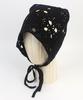 Yunibeosyeolkemiseuteuli Flower Black Knit Bonnet Hat