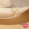 Minimalist Gold Tone Sterling Ear Cuff Clip-On Earring Women Geometric Circle Design