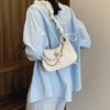 Stylish Chic Crescent Shoulder Bag 2024 Trendy Summer Pu Crossbody Bag