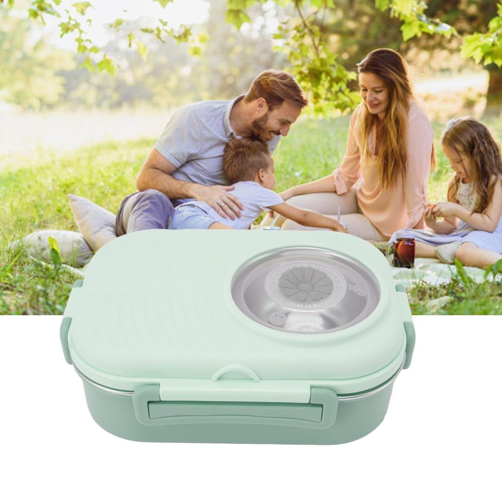 304 Stainless Steel Compartment Lunch Box 3 Compartment Thermal Lunch Box For Office