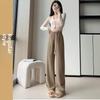 Women's High Waist Corduroy Knit Pants - Autumn/Winter 2024 Velvet Lined