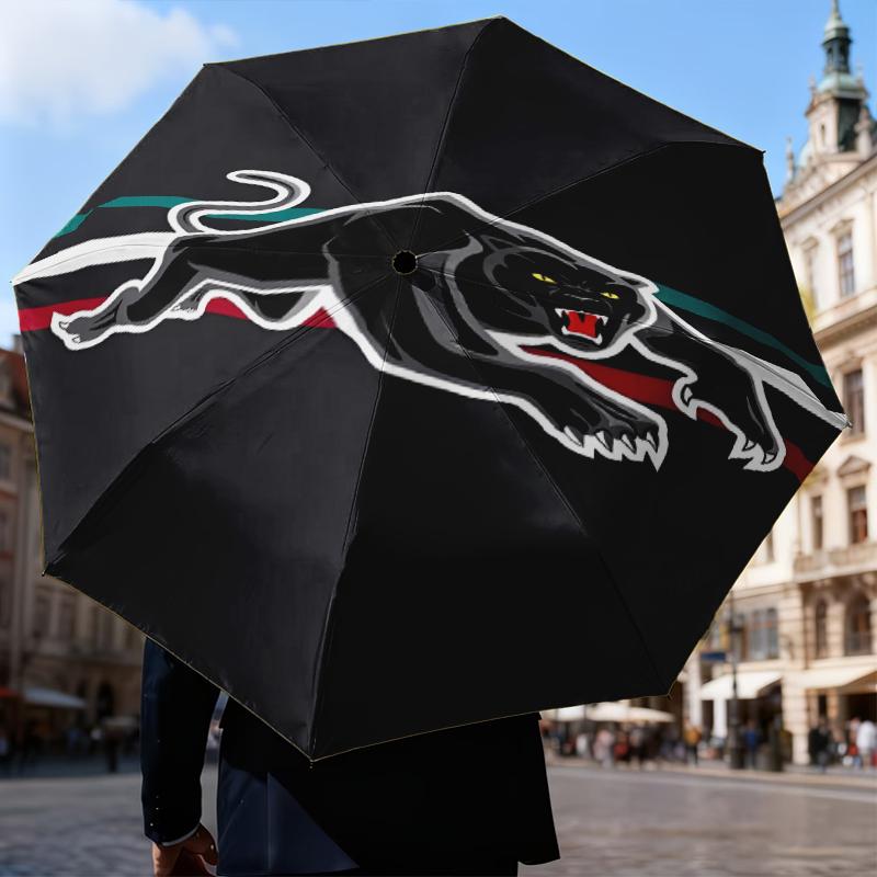 Panther Panthers Spirit Umbrella Folding umbrella, automatic umbrella 8-Frame for Travel, camping Use Gift for Halloween Christmas