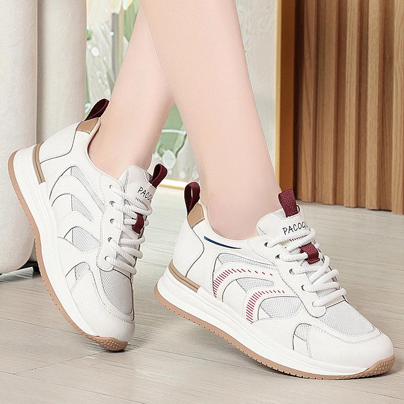 

Small White Shoes For Women In Summer New Breathable Mesh Casual Sneakers Soft Sole Comfortable Dad Shoes Versatile Mother Shoes 36