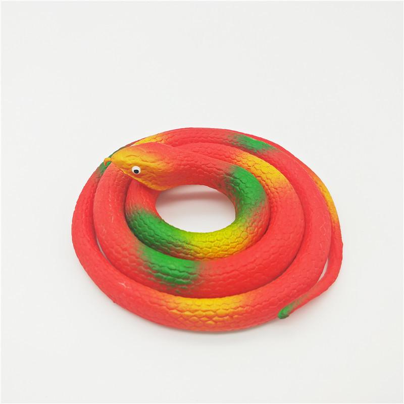 Children's Soft Rubber Toy - Large Green Fake Snake Prank Model