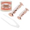 Hip Hop False Teeth Set Reusable Unfading Copper Halloween Festival Teeth Decoration Brace