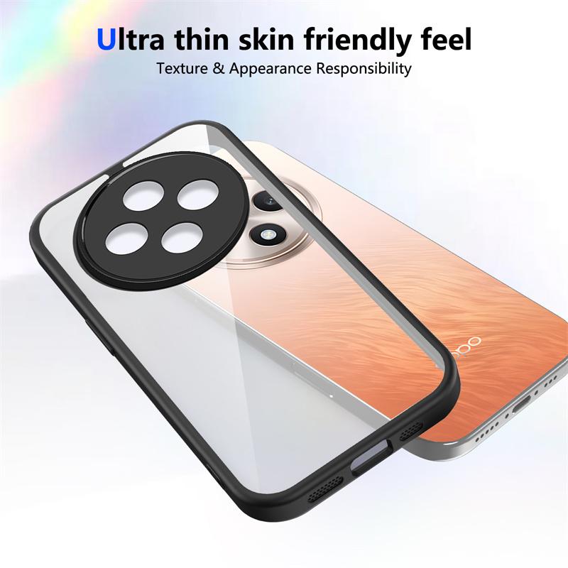 Oppo Reno12 F 5G CPH2637 Pouzdro Nárazuvzdorný Silikonový TPU Nárazník Průhledná Zadní Strana Tvrdý Kryt Matné Pouzdro na Telefon pro Oppo Reno 12F 4G CPH2687