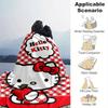 1pc. Hello Kitty Red Checkered Outdoor Blanket - Perfect for Home Decor, Office Use, Gifts, and Al