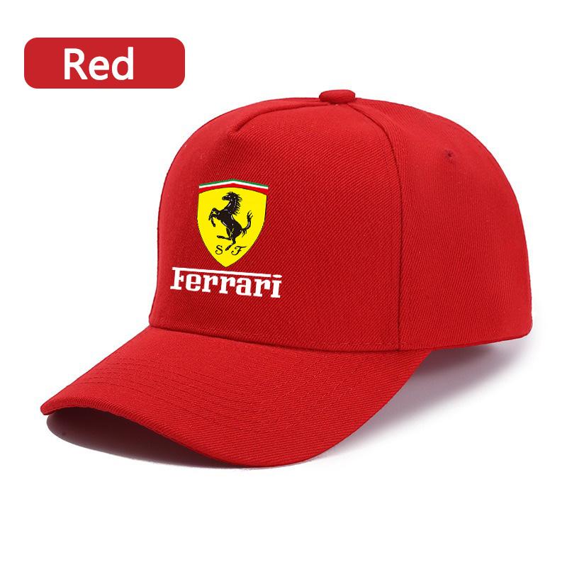 

Хлопковая регулируемая бейсболка с логотипом автомобиля, уличные автоаксессуары для Ferrari F430 Stradale 360 458 488 599 612 Charles Leclerc красный