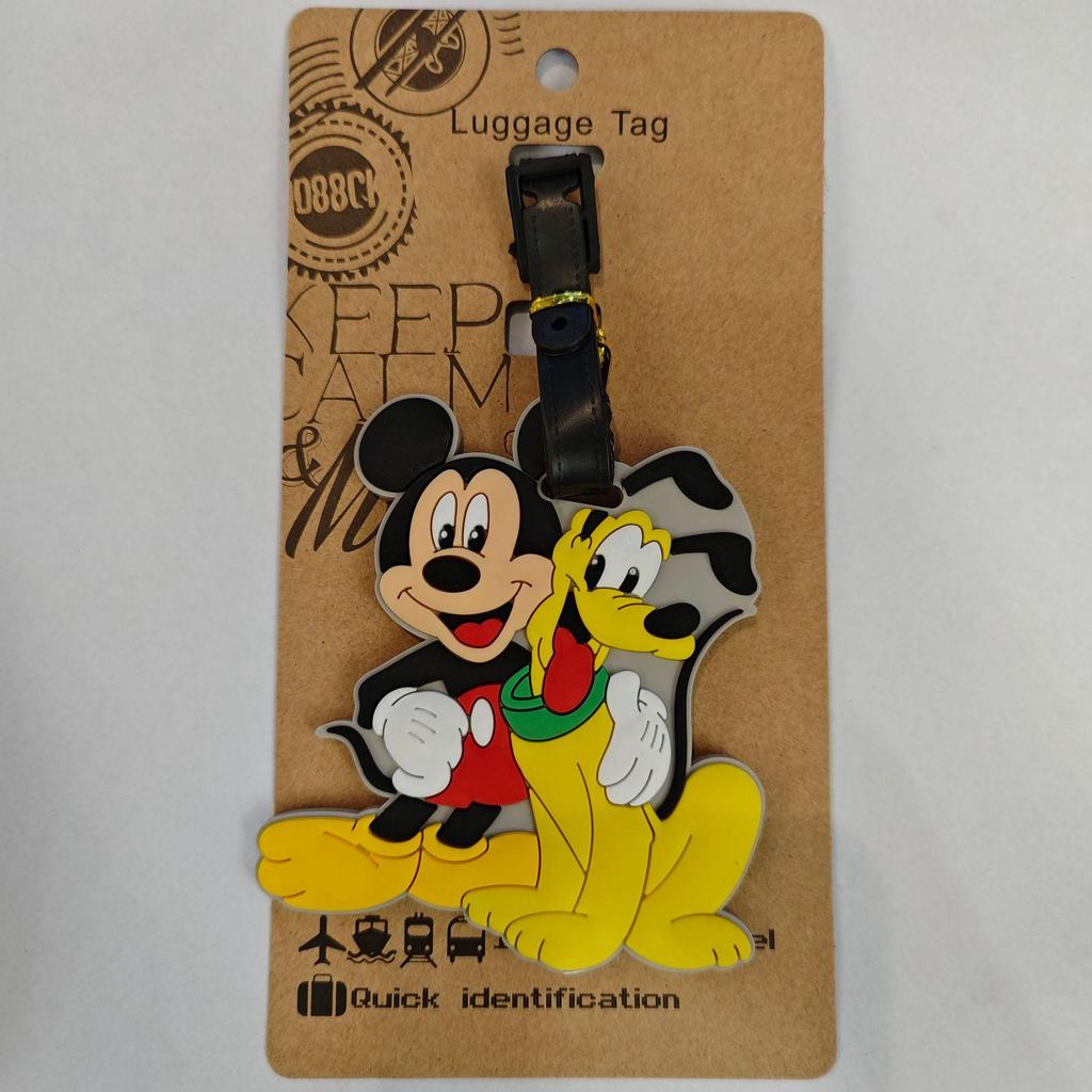 Cute Cartoon Bowknot Silicone Luggage Tag - White Palm Design