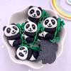 Resina Colorata Kawaii Bambù Grande Panda Figurina Piatta Decorazione Casa Accessori 10 Pezzi Fai da Te Fiocco per Capelli Scrapbooking Artigianato