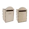 Wooden Wedding Mailbox with Lock Key Plywood Handcrafted Exquisite Vintage Wedding Post Box for Rece